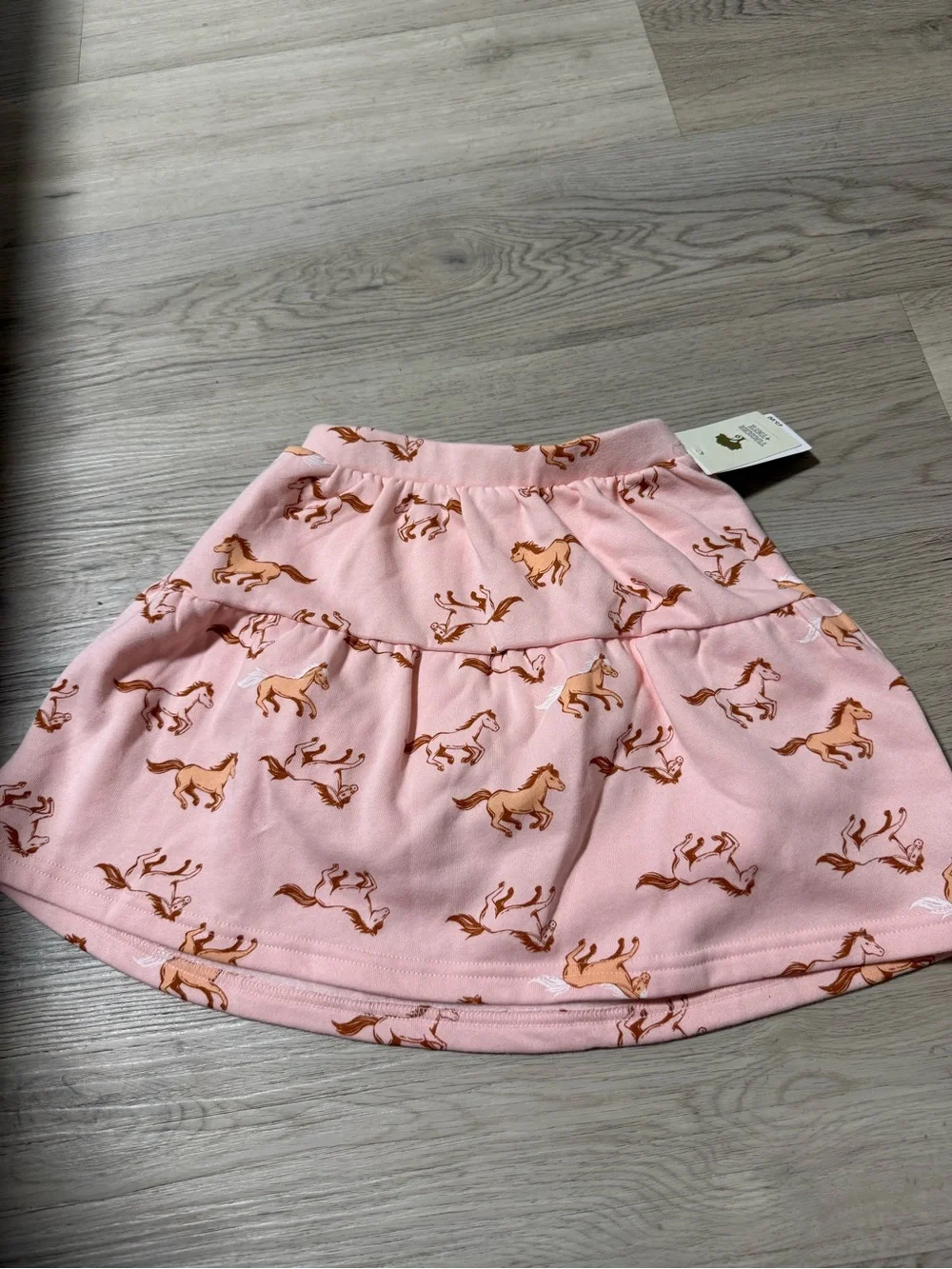 NWT Tucker + Tate Kids Tiered Knit Skort In Pink English Horses Girls Size 6